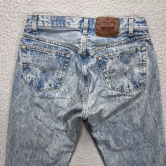 VTG 80s Levi’s 501 Jeans Men’s 34x32 (Actual 31x31) Made In USA Acid Wash Grunge - Picture 4 of 14